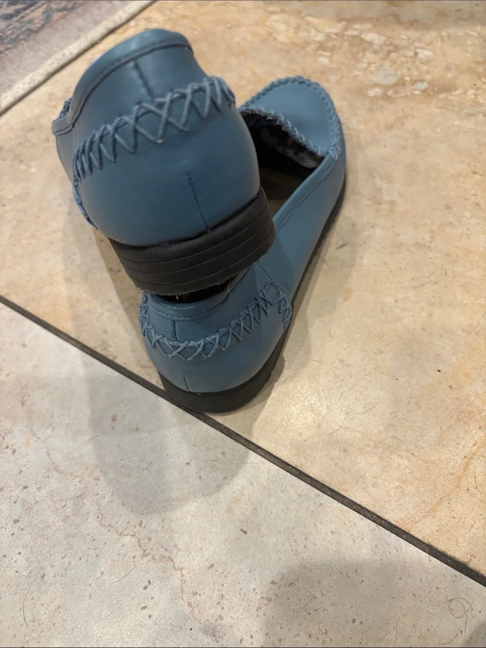 Ellemenno Manitoba II Blue Leather Slip-On Loafers size 5.5